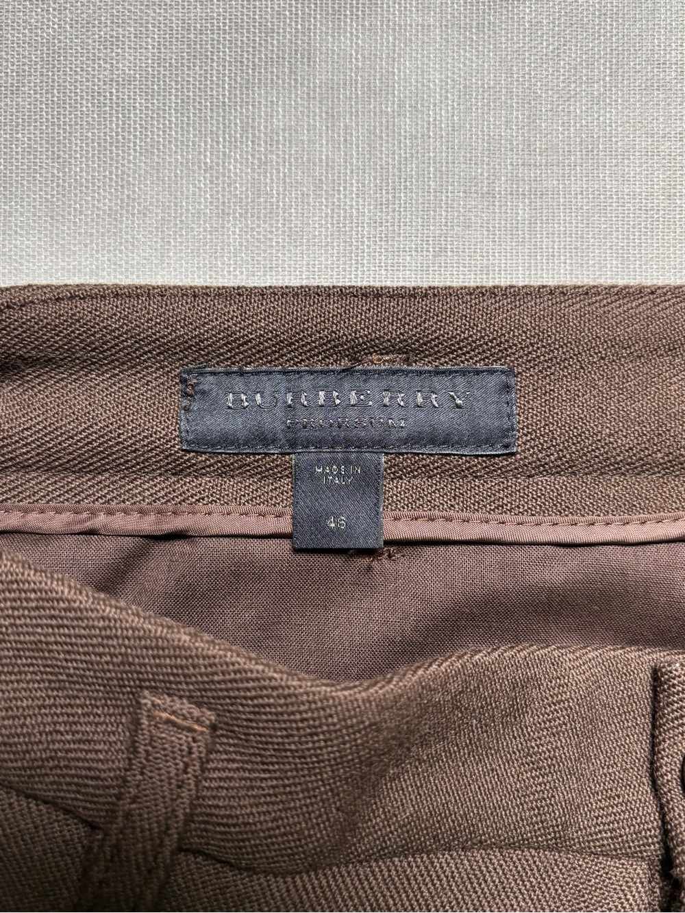 Burberry Prorsum Men's IT 46 Brown 100% Wool Pleated Dress Pants Italy #488 - Picture 5 of 14